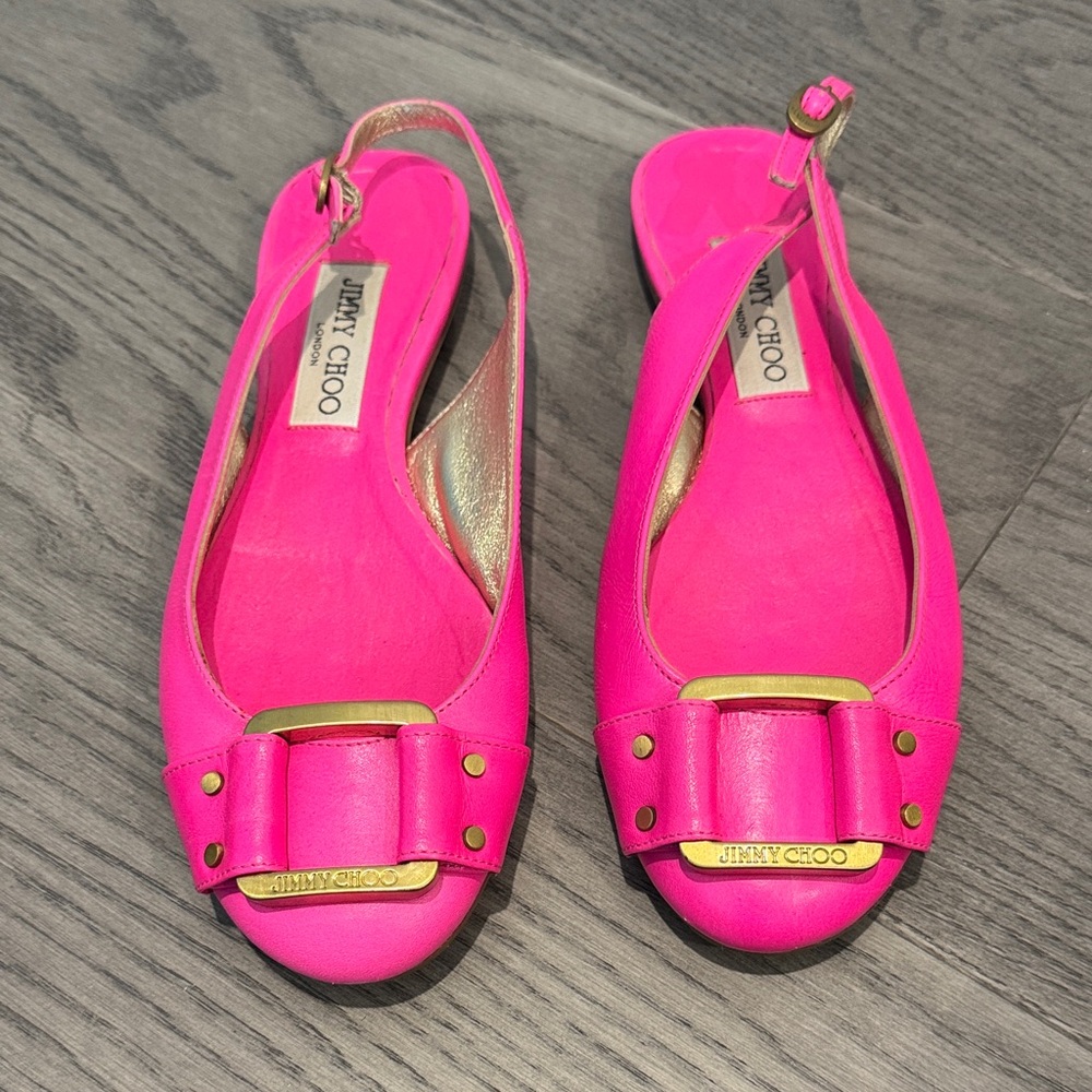 Jimmy Choo Fuchsia Slingback Sandals
